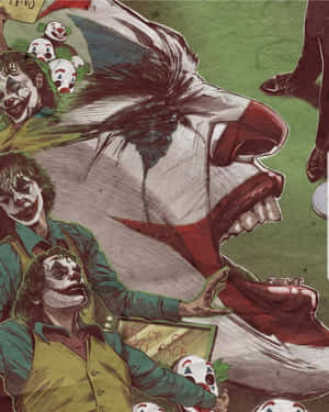 Intense Joker Laughing In The Dark Wallpaper