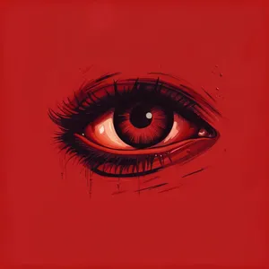 Intense_ Red_ Eye_ Artwork Wallpaper