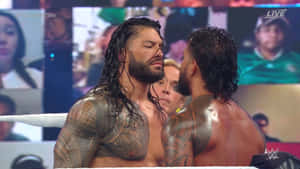 Intense Roman Reigns Vs Jey Uso Wallpaper