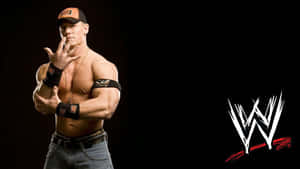 Intense Wwe Logo On A Fiery Background Wallpaper
