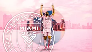 Inter Miami Fc Forward Striker Gonzalo Higuain Graphic Art Wallpaper