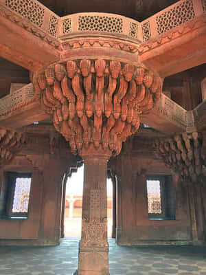 Interior Design Of Fatehpur Sikri's Diwan-e-khas Wallpaper