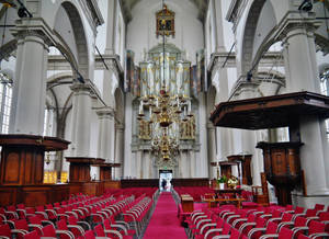 Interior Of Amsterdam's Westerkerk Wallpaper