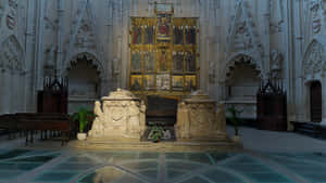 Interior Of Toledo Cathedral Wallpaper