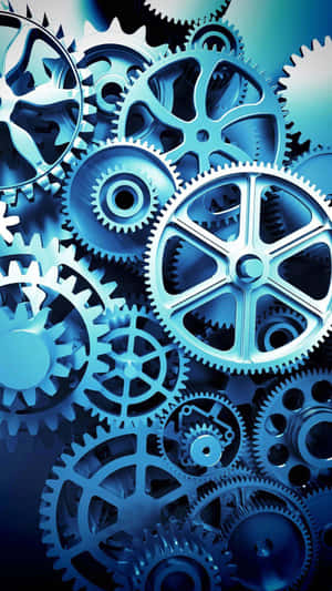 Interlocking Mechanical Gears Wallpaper