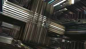 Interstellar Astronaut In Tesseract Wallpaper