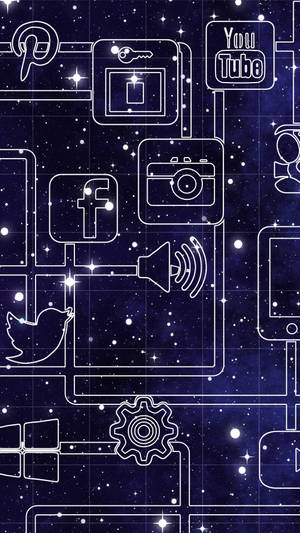 Intertwined Universe Of Social Media Wallpaper