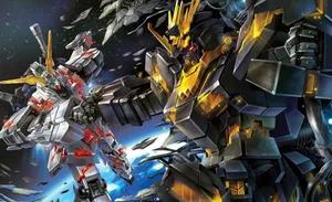 Intrepid Journey In A Gundam Unicorn Wallpaper