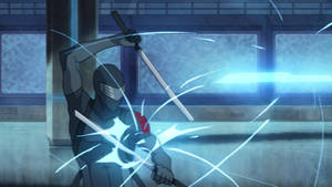 Intricate Close-up Of Snake Eyes Wielding Katana Wallpaper