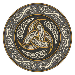 Intricate Triskelion Artwork Rondel Wallpaper