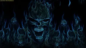 Intricately Detailed And Colorfully Eye-catching Skull Wallpaper