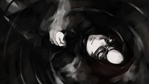 Intriguing Monochrome Hange Zoe Artwork Wallpaper