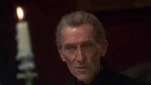 Intriguing Shot Of Peter Cushing In