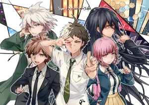 Introducing The Unforgettable Main Characters Of Danganronpa Wallpaper