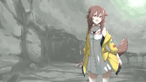 Inugami Korone Is A Cute Virtual Streamer On Popular Japanese Platform Niconico. Wallpaper