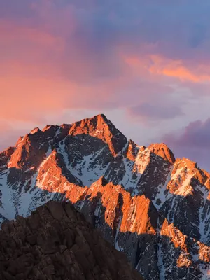 Ipad Pro Top View Of Snowy Mountain Wallpaper
