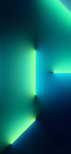 Iphone 13 Teal Light Beam Wallpaper