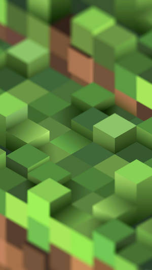 Iphone Gaming Minecraft Trees Wallpaper