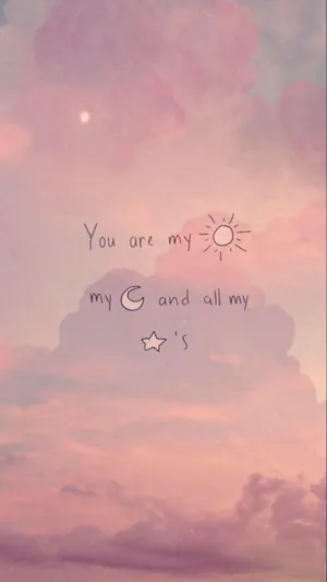 Iphone Pink Aesthetic Doodles Wallpaper