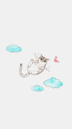 Iphone Simple Cute Cat Wallpaper