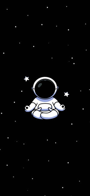 Iphone Stock Meditating Astronaut Wallpaper