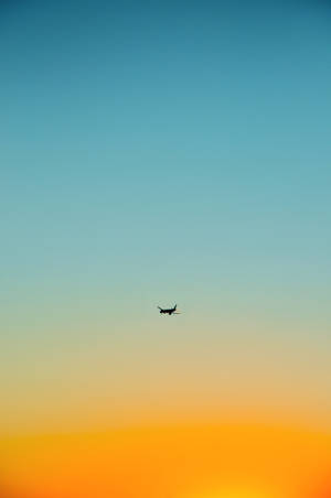 Iphone Travel Airplane Aesthetic Sunset Wallpaper