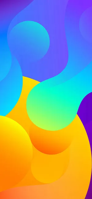 Iphone X Abstract Paint Blobs Wallpaper