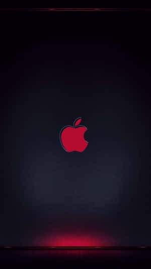 Iphone X Apple Logo Glowing Red Wallpaper