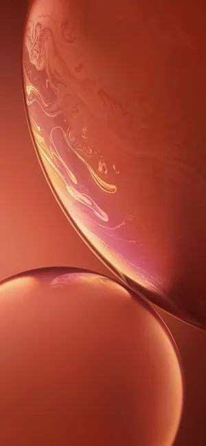 Iphone Xr Red Marble Bubbles Wallpaper