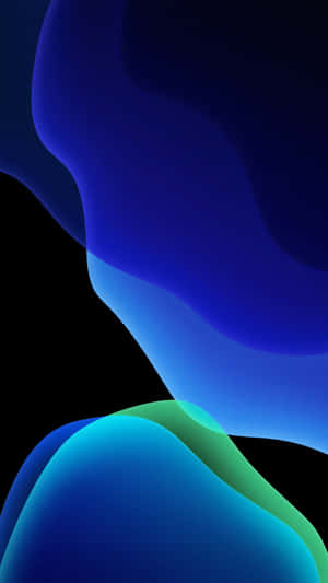 Iphone Xs Max Displaying An Abstract Blue Blobs Wallpaper Wallpaper