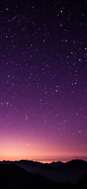 Iphone Xs Max Oled Purple Starry Sky Wallpaper