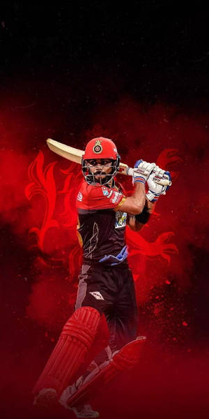 Ipl 2021 Virat Kohli Fiery Red Wallpaper