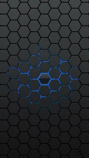 Iron Blue Hexagon Original Iphone 5s Wallpaper