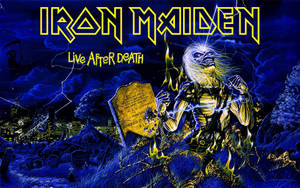 Iron Maiden Rocking The Stage At Live After Death Wallpaper