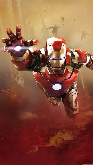 Iron Man 4k Iphone Fiery Art Wallpaper