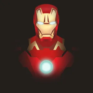 Iron Man Illustration Dark Background Wallpaper