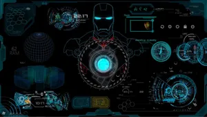 Iron Man Jack O'lantern By Jarvis Desktop Wallpaper