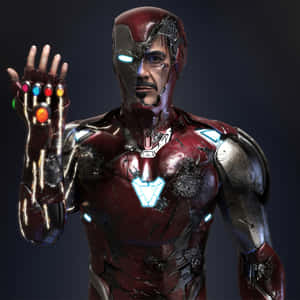 Iron Man With Infinity Gauntlet Wallpaper
