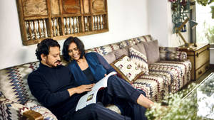 Irrfan Khan With Wife Wallpaper