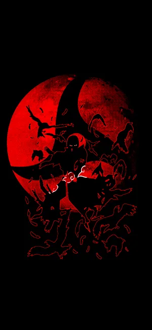Itachi Live Mad Crow Logo Wallpaper