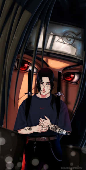 Itachi Mangekyou Sharingan Modern Realistic Drawing Wallpaper