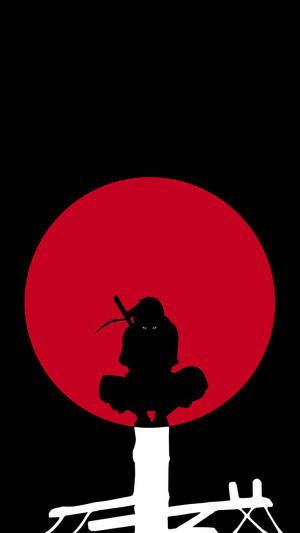 Itachi Phone Red Moon Tower Wallpaper