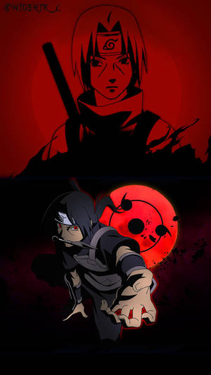 Itachi Phone Red Sharingan Background Wallpaper