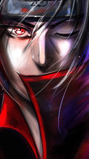 Itachi Phone Sharingan Painting Wallpaper