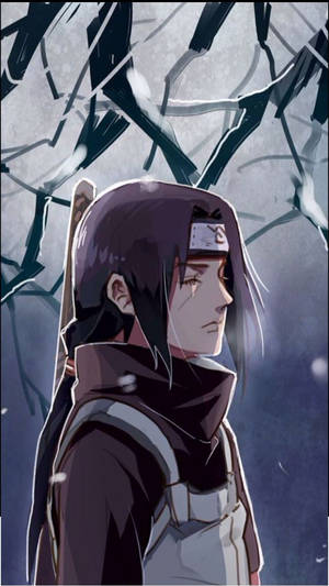 Itachi Phone Thinking Deeply Wallpaper