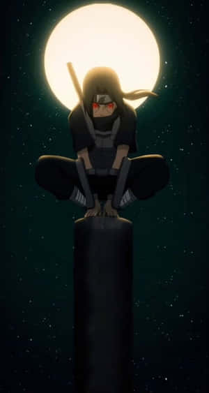 Itachi Uchiha Moonlit Perch Wallpaper