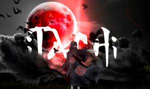 Itachi Uchiha Red Moon Wallpaper