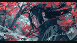 Itachi Uchiha Redand Black Artwork Wallpaper