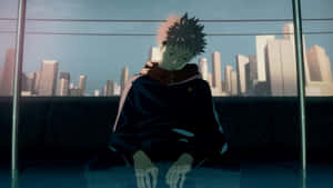 Itadori Yuji Sitting Sadly Wallpaper