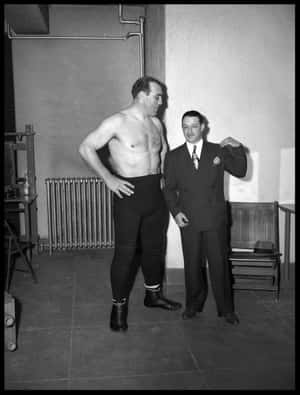Italian Boxer Primo Carnera Wearing Boxing Tights Wallpaper